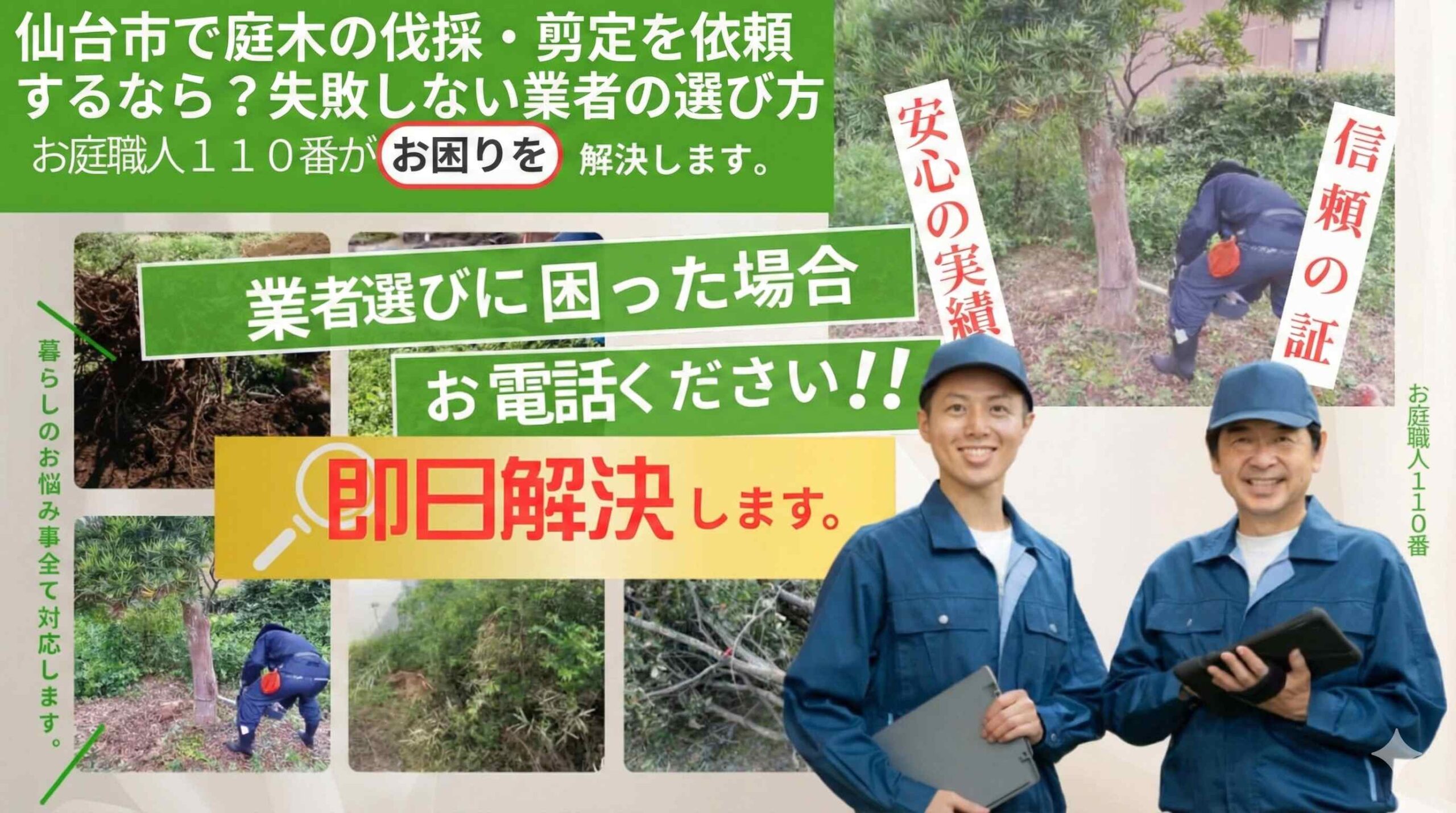 仙台市で庭木の伐採・剪定を依頼するなら？失敗しない業者の選び方